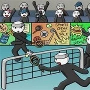 Stick Figure Badminton Online Game