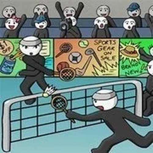 Stick Figure Badminton Online Game