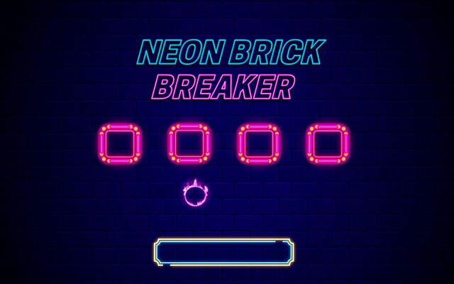 Neon Brick Breaker Arcade Game
