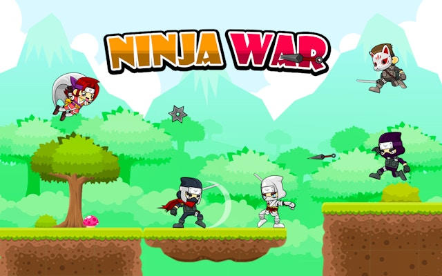 Ninja War: Platformer Battle
